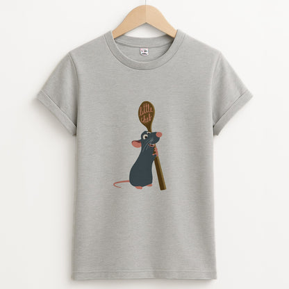 Chef Rat Unisex Grey T-Shirt