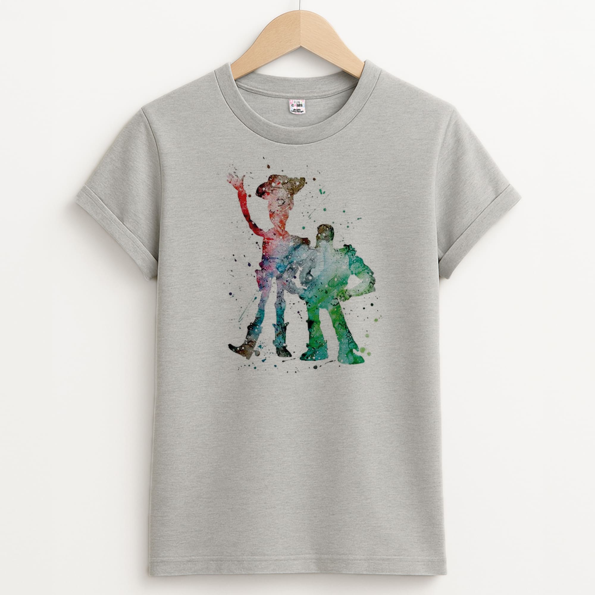Watercolour Woody & Buzz A Story of Toys Fairytale T-Shirt