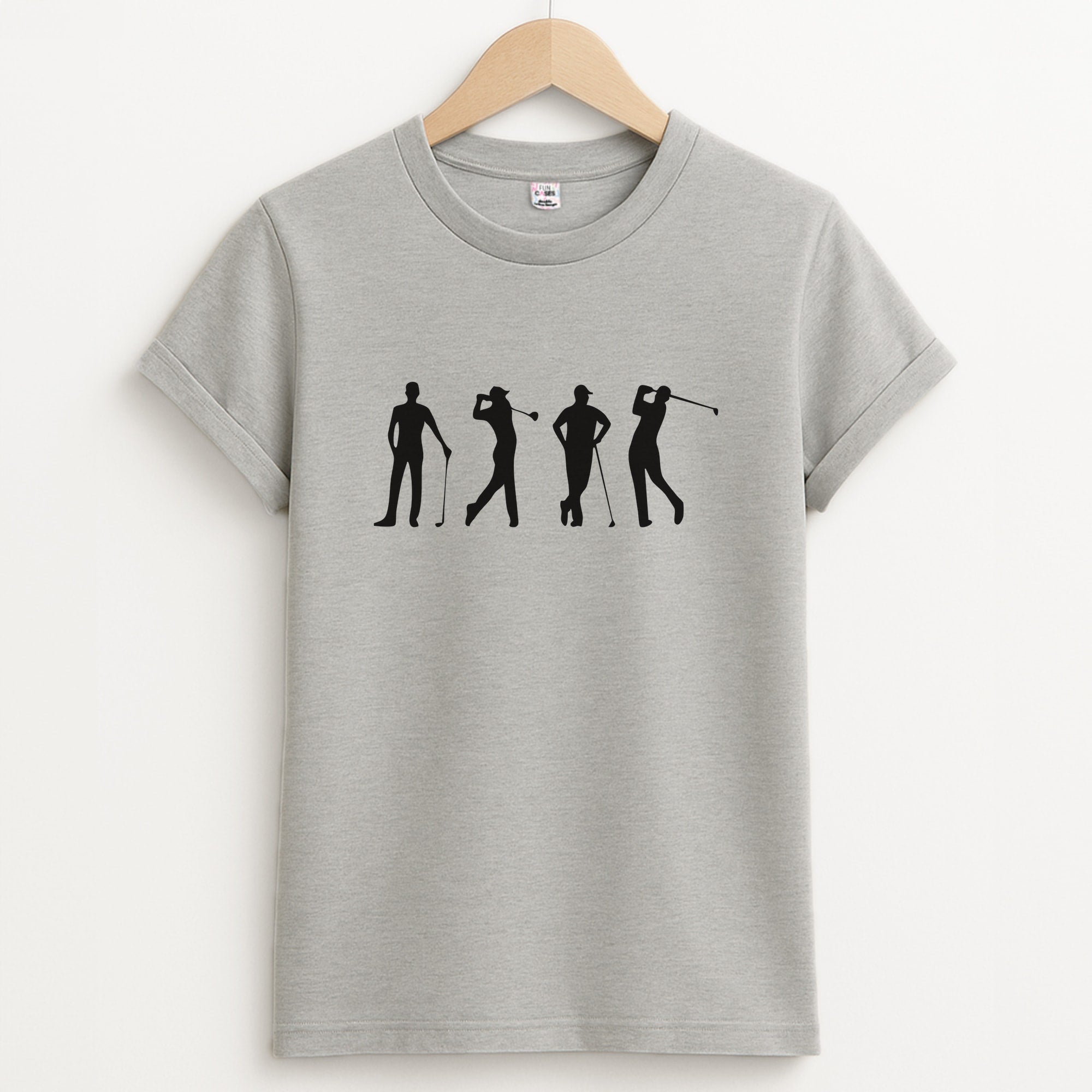 Golf Silhouettes Unisex Grey T-Shirt