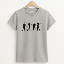Golf Silhouettes Unisex Grey T-Shirt