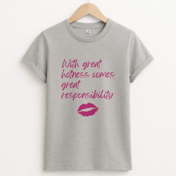 With Great Hotness  Unisex Grey T-Shirt
