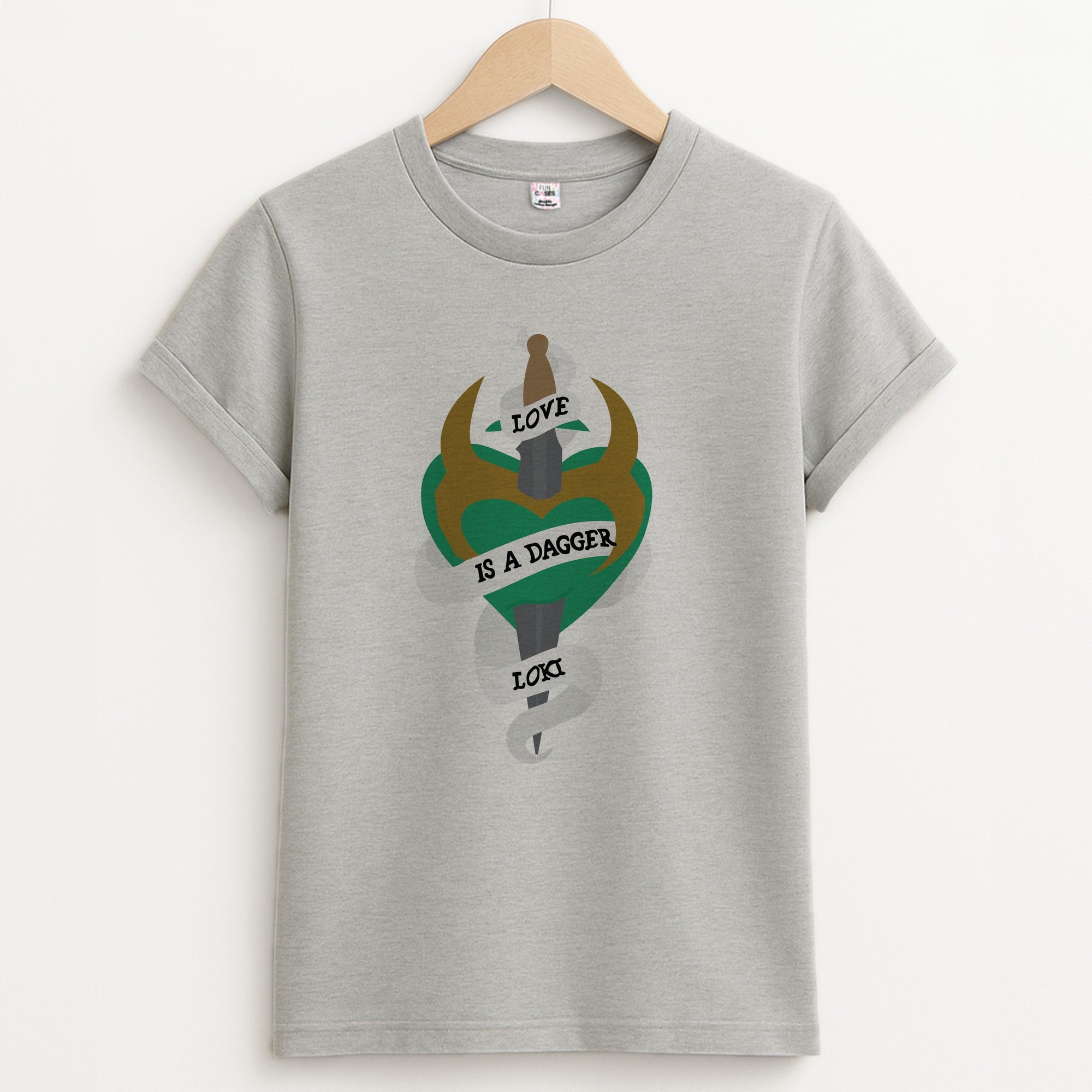 Love Is A Dagger Unisex Grey T-Shirt