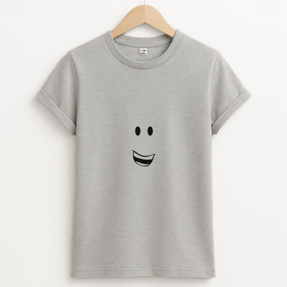 Yellow Face Unisex Grey T-Shirt