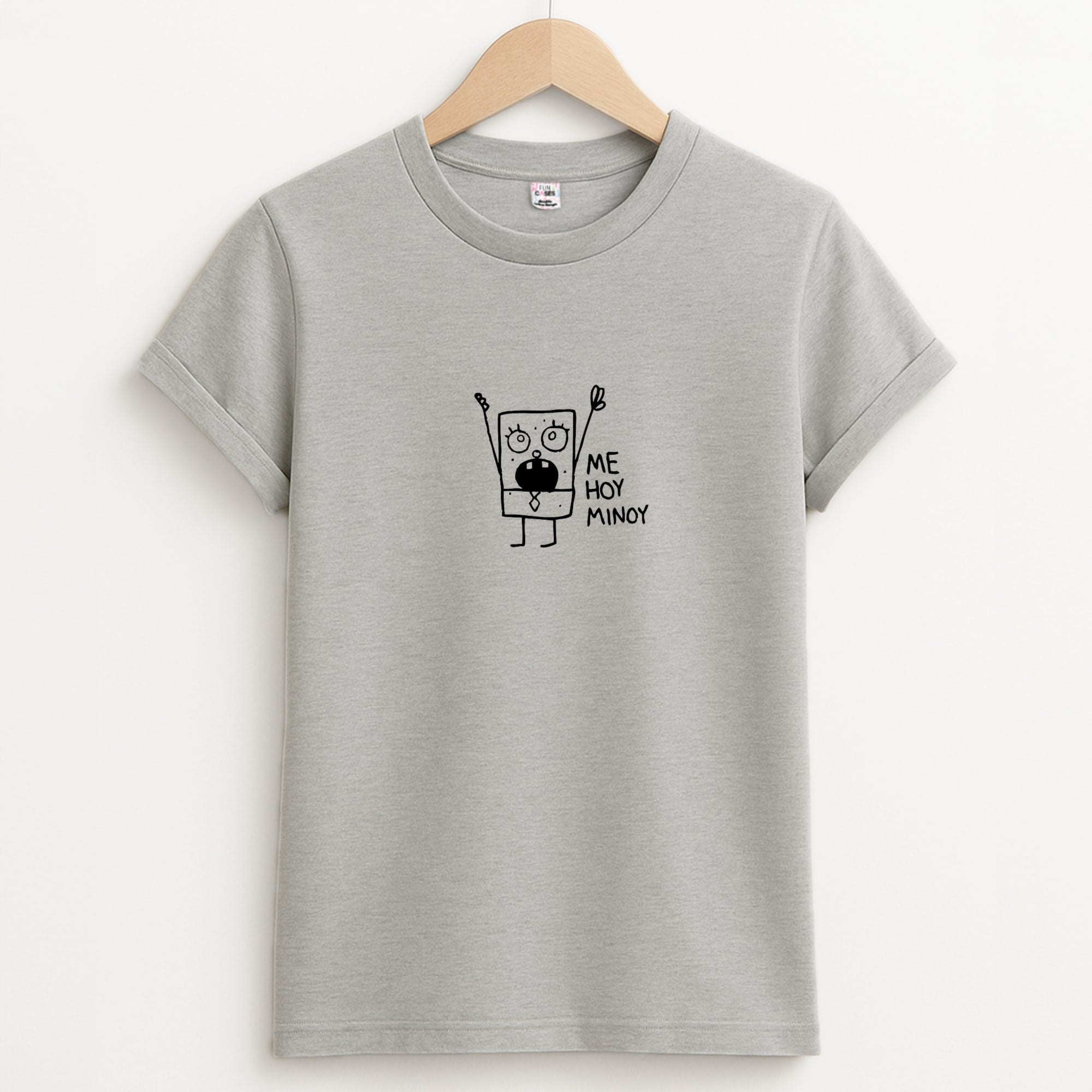 Doodlebob Me Hoy Minoy Unisex Grey T-Shirt