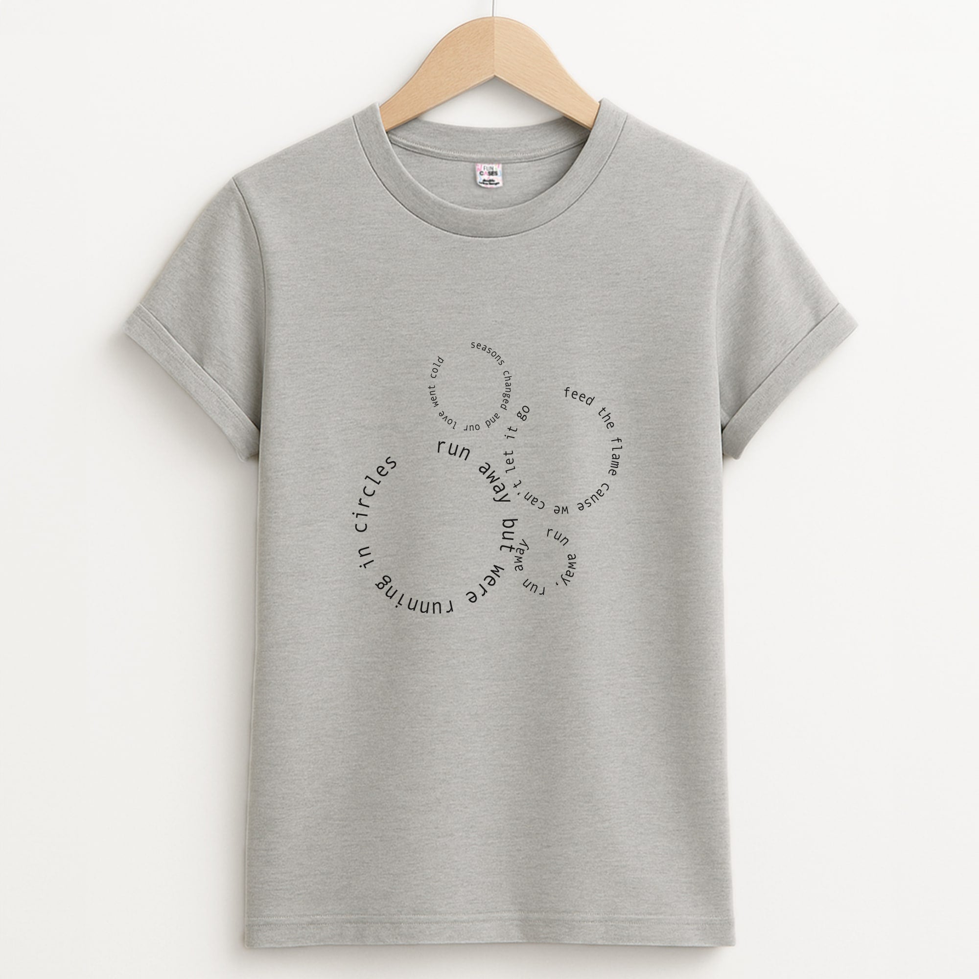 Running In Circles - Post Unisex Grey T-Shirt