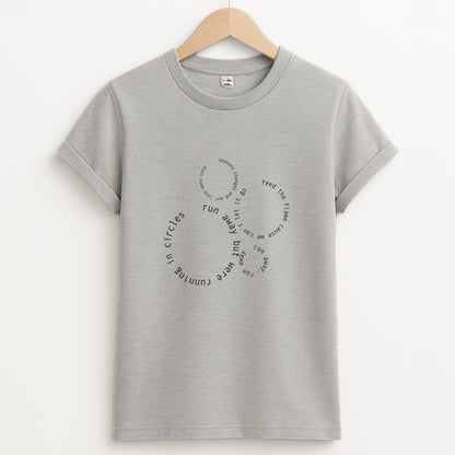Running In Circles - Post Unisex Grey T-Shirt