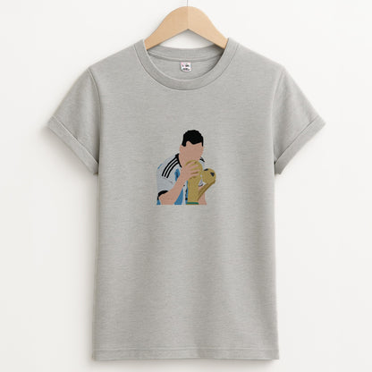 GOAT - Messi Unisex Grey T-Shirt