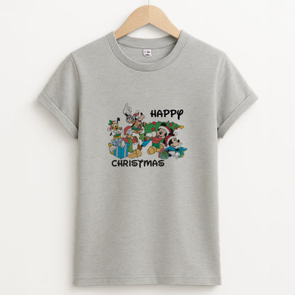 Fairytale Happy Christmas Unisex Grey T-Shirt