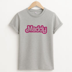 Personalised Doll Unisex Grey T-Shirt