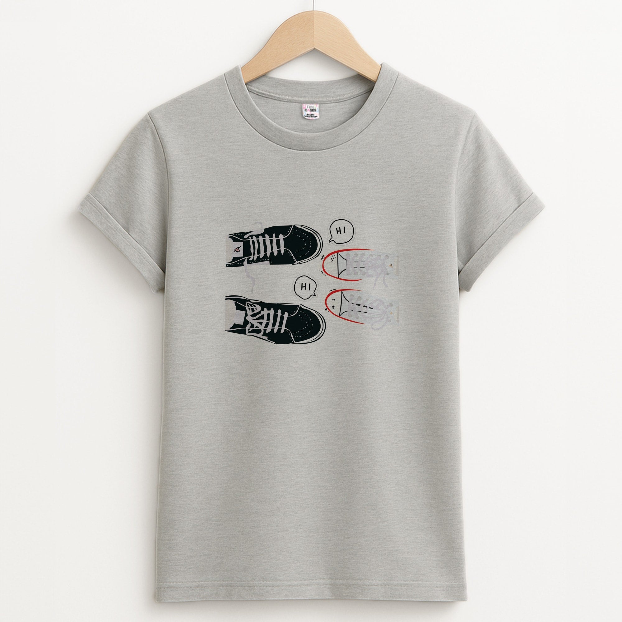 Hi - Heart TV Unisex Grey T-Shirt