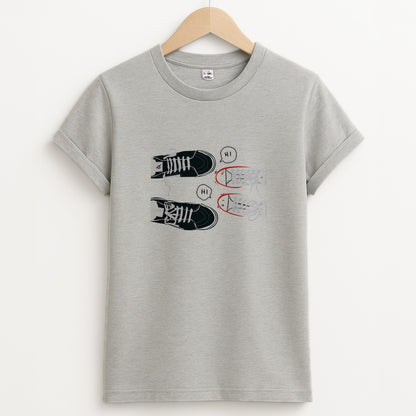 Hi - Heart TV Unisex Grey T-Shirt