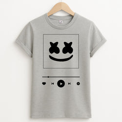 Helmet DJ Album Cover Unisex Grey T-Shirt