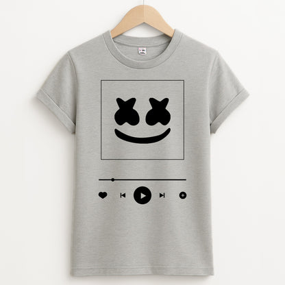 Helmet DJ Album Cover Unisex Grey T-Shirt