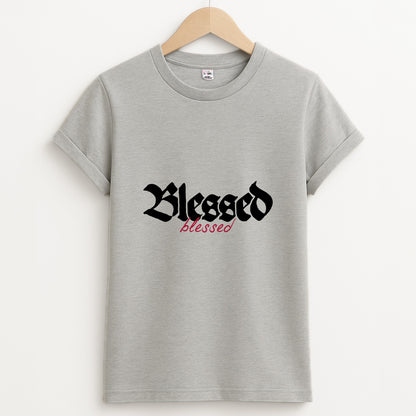 Glitter Blessed Unisex Grey T-Shirt