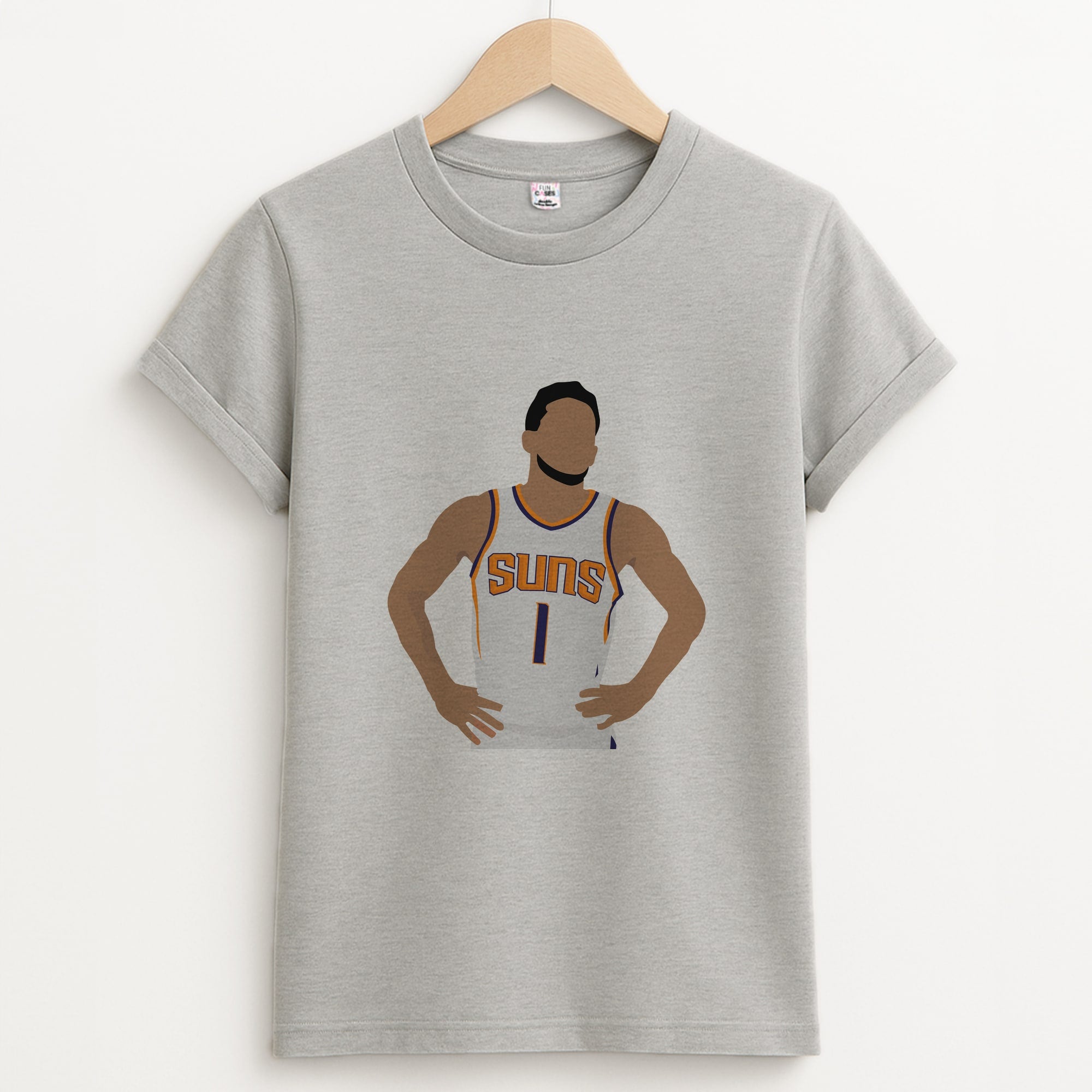 Booker - Basketball Unisex Grey T-Shirt