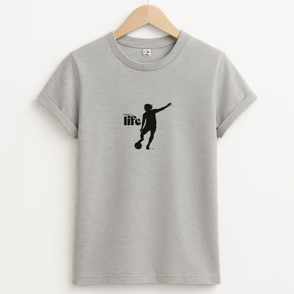 Football Is Life Unisex Grey T-Shirt