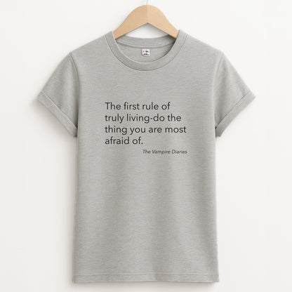The First Rule Of Truly Living - VD Unisex Grey T-Shirt