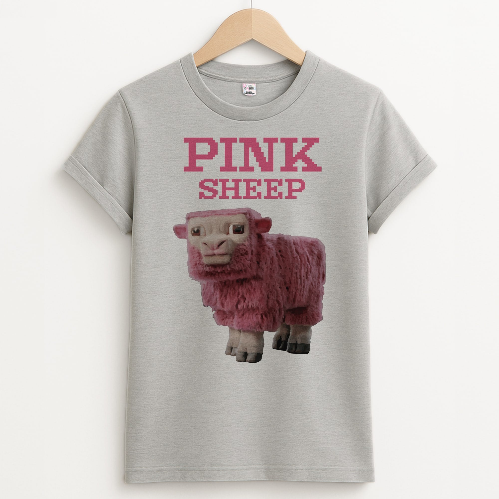 Pink Sheep Unisex Grey T-Shirt