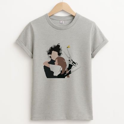 Edward And Kim -Scissorhands Unisex Grey T-Shirt