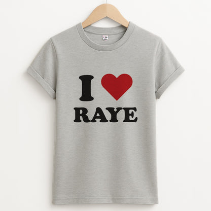 I Love Raye - Festival Unisex Grey T-Shirt
