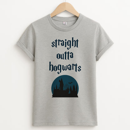 Straight Outta Hogwarts Unisex Grey T-Shirt