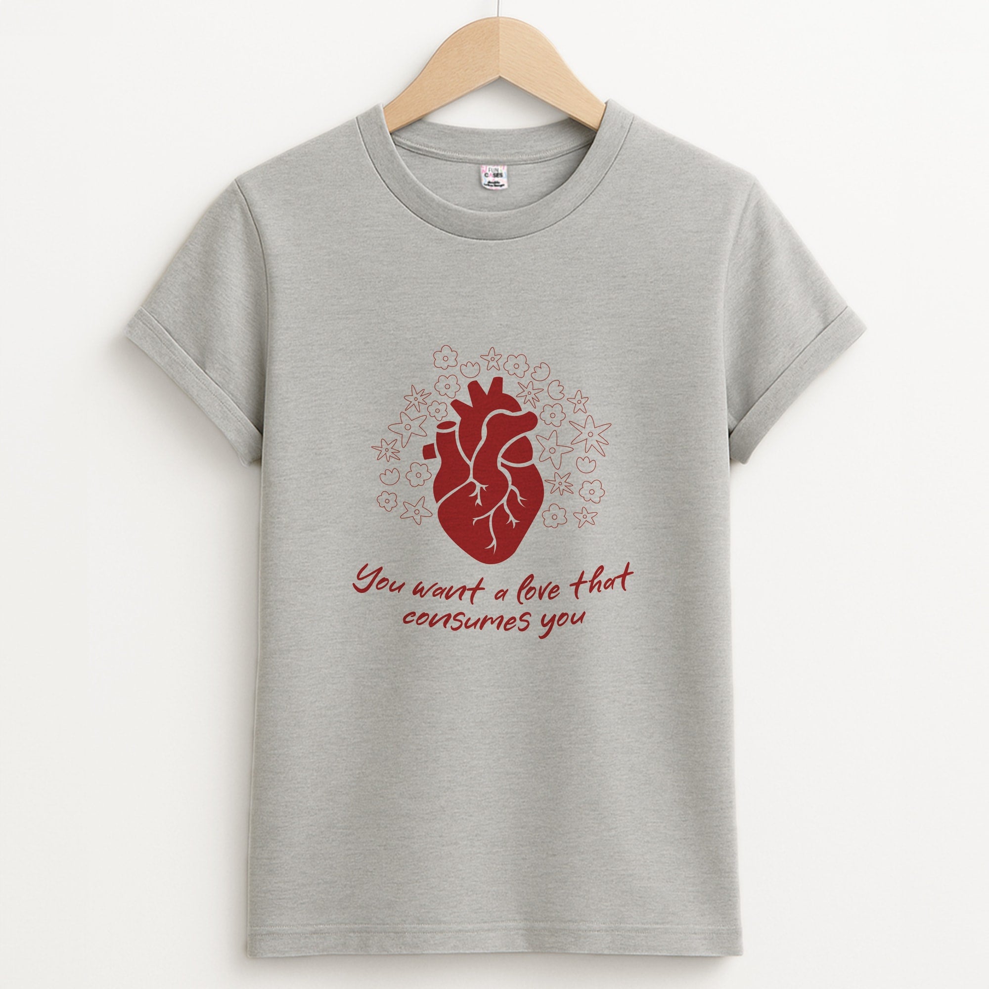 You Want A Love That Consumes You - VD Unisex Grey T-Shirt