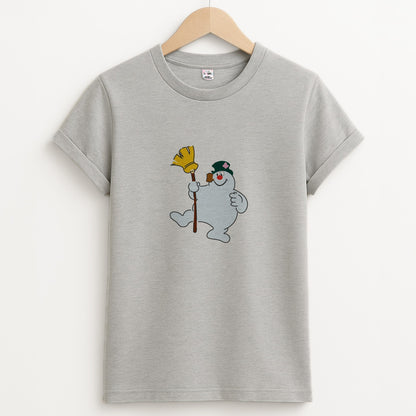 Broom - Snowman Unisex Grey T-Shirt