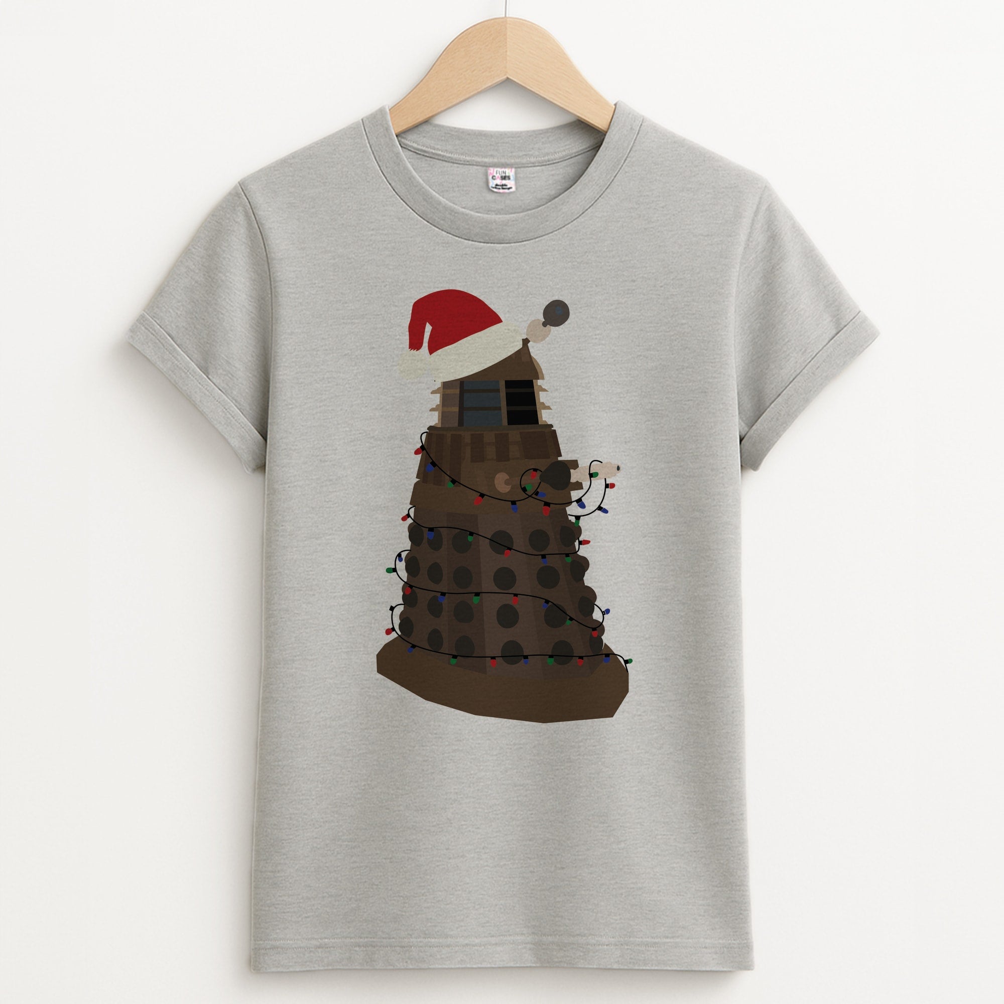 Christmas Dalek - Doctor Who Unisex Grey T-Shirt