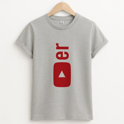 YouTuber Unisex Grey T-Shirt