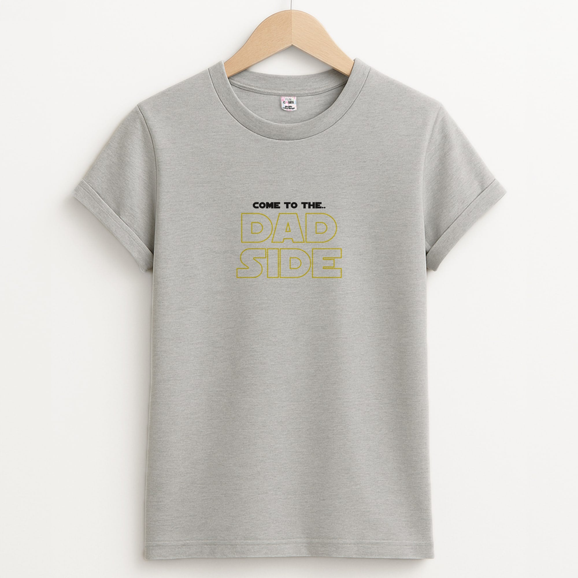 Come To The Dad Side - Personalised Father's Day Unisex Grey T-Shirt