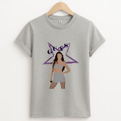 Dark Purple Olivia Unisex Grey T-Shirt