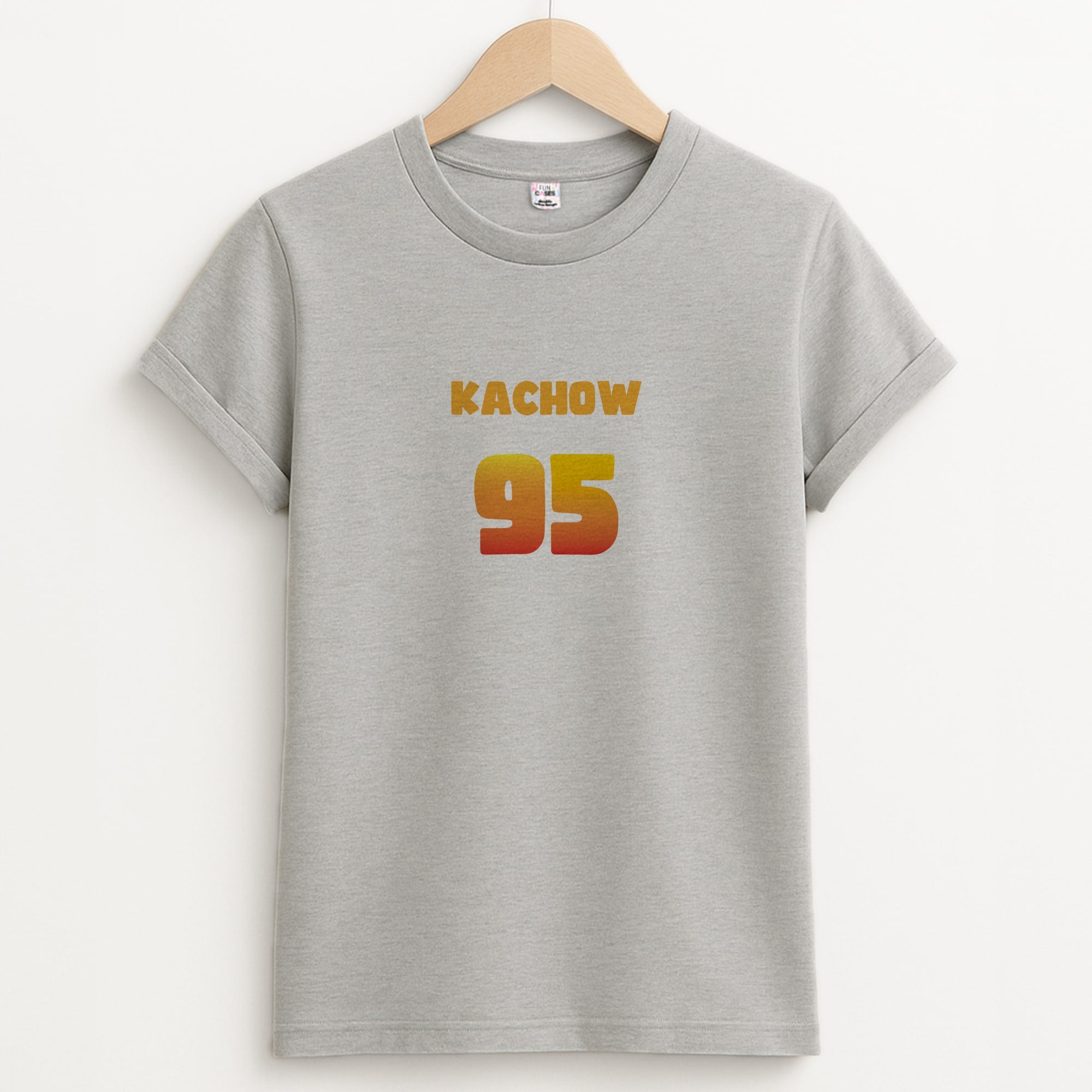 Kachow 95 - Cars Unisex Grey T-Shirt