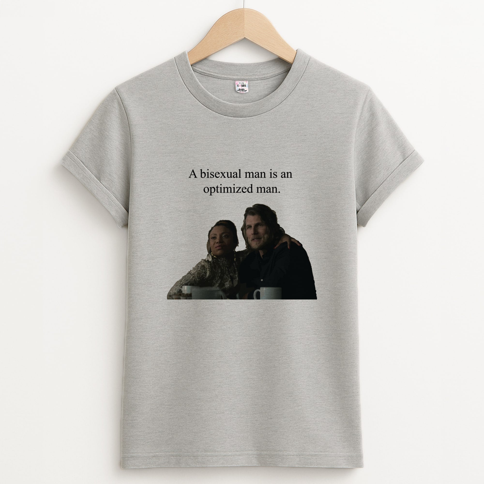 A Bisexual Man Unisex Grey T-Shirt