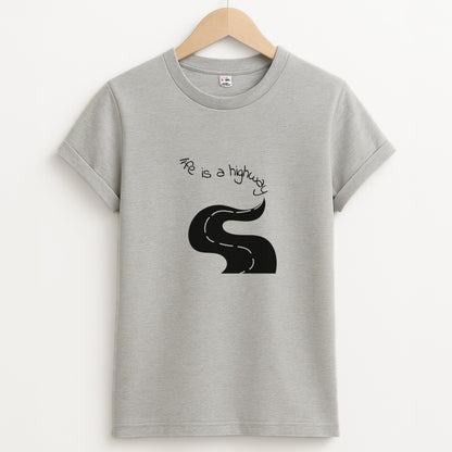 Life Is A Highway - Cars Unisex Grey T-Shirt