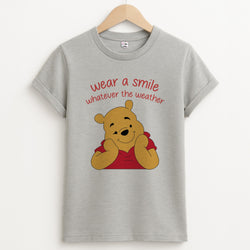 Wear A Smile Whatever The Weather  Unisex Grey T-Shirt