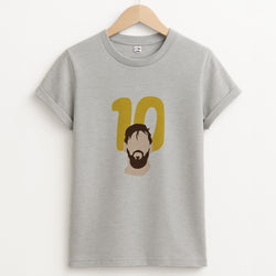 Number 10 - Messi Unisex Grey T-Shirt