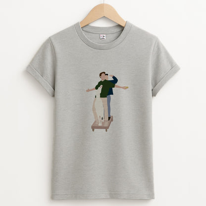 Two Men And A Dog Unisex Grey T-Shirt