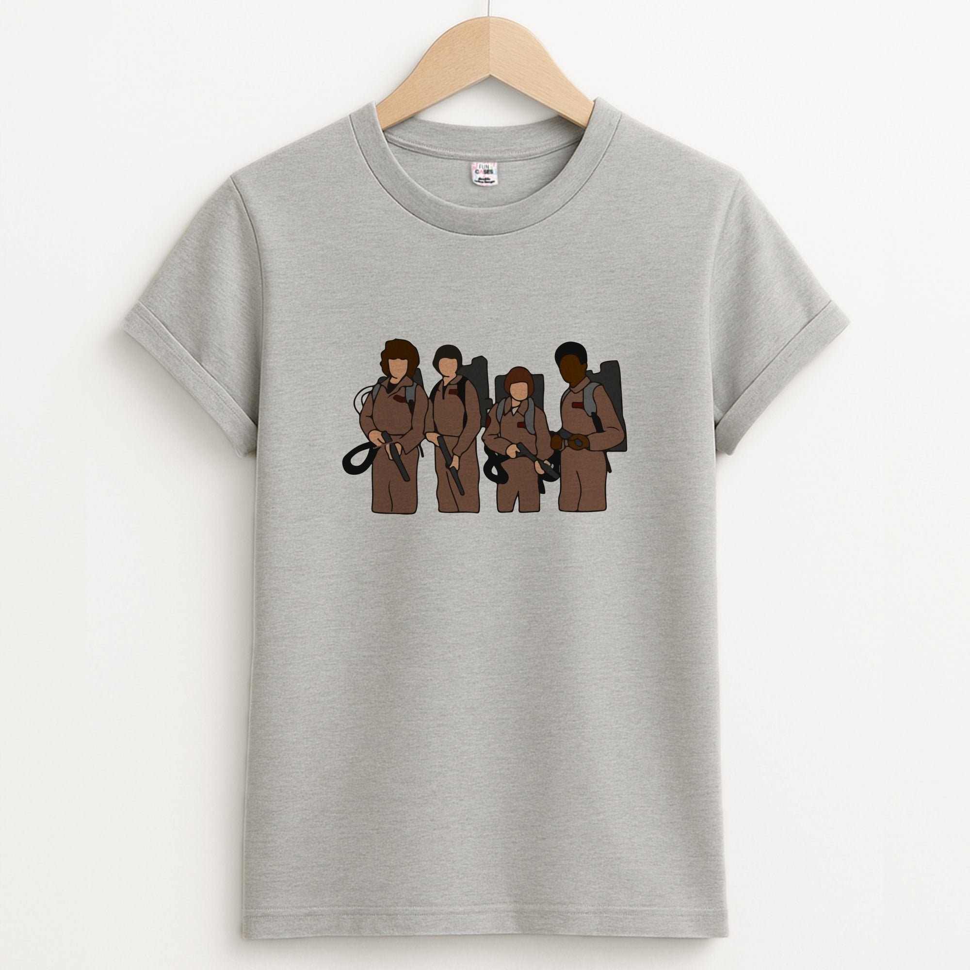Ghost Busters Costumes Unisex Grey T-Shirt