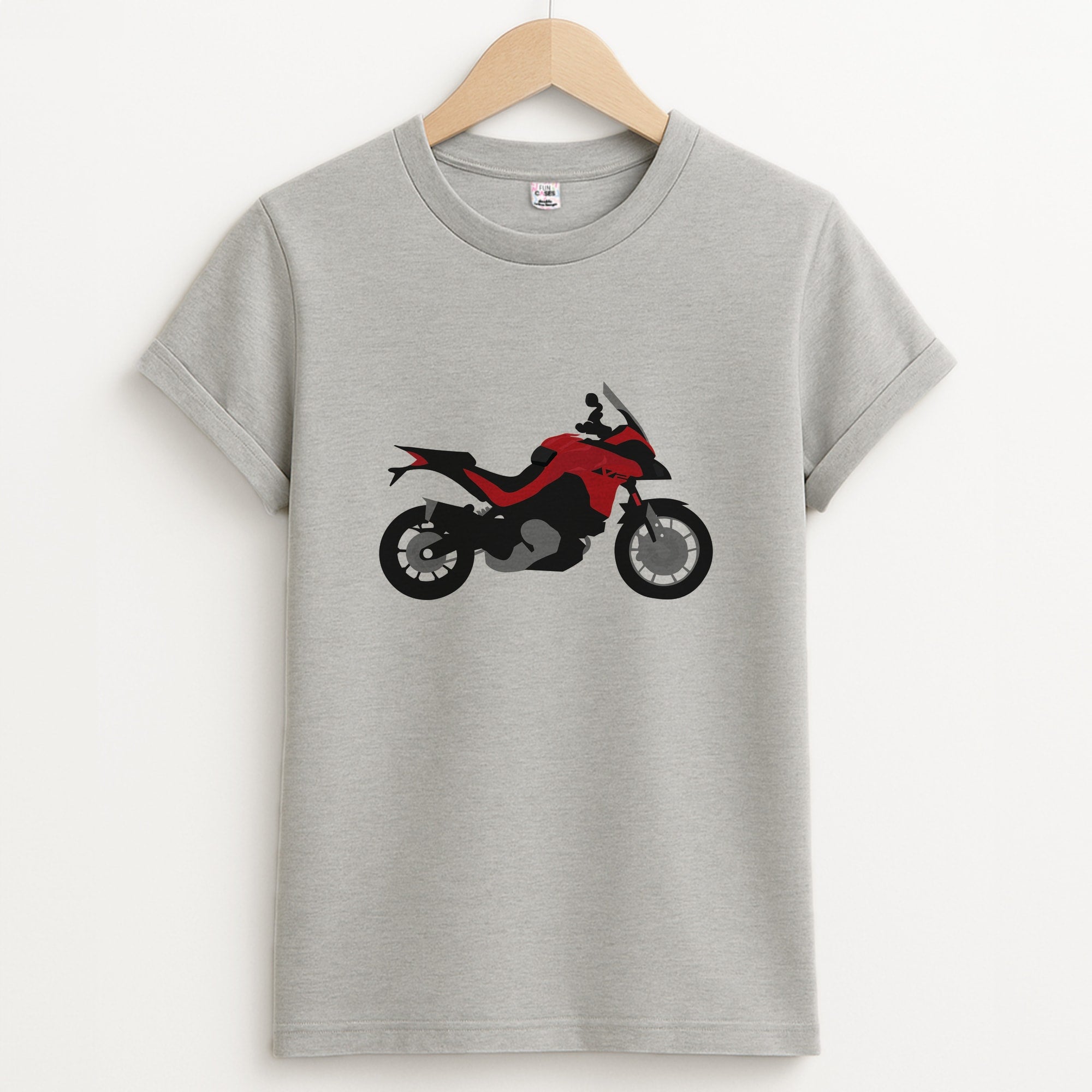 Red Motorbike - Motorbike Unisex Grey T-Shirt