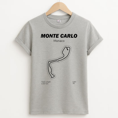 Monte Carlo Circuit Unisex Grey T-Shirt