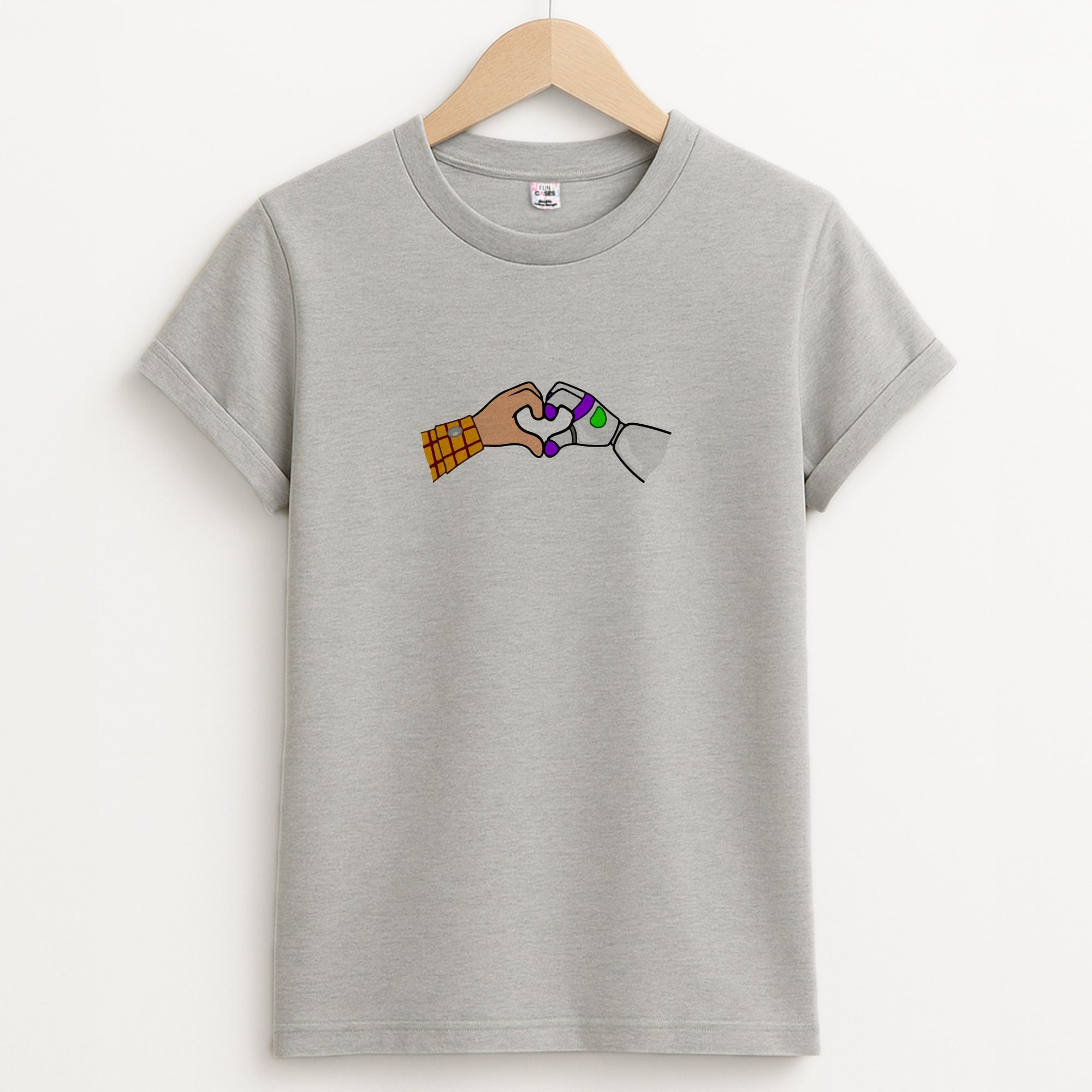 Woody And Buzz Love Unisex Grey T-Shirt