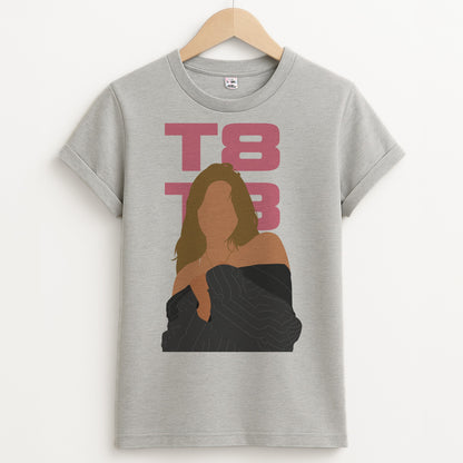T8 Pink - Tate Mcrae Grey Unisex T-Shirt