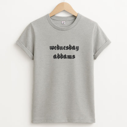 Wednesday Typogrophy Unisex Grey T-Shirt