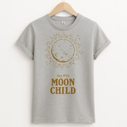 Stay Wild, Moon Child Unisex Grey T-Shirt