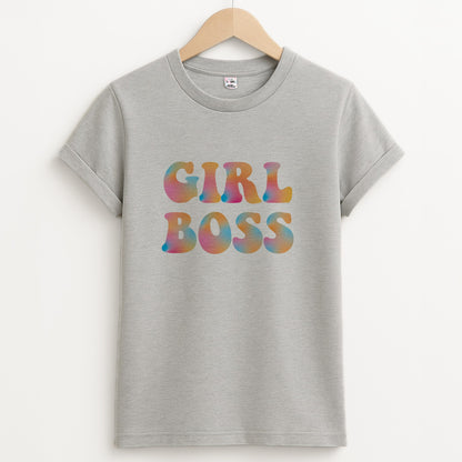 Girl Boss - Aesthetic Quote Unisex Grey T-Shirt