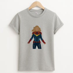 Captain Marvel Unisex Grey T-Shirt