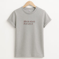 ife Is Short And So Am I - TikTok Unisex Grey T-Shirt