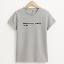 Who Run The World - Queen B Unisex Grey T-Shirt