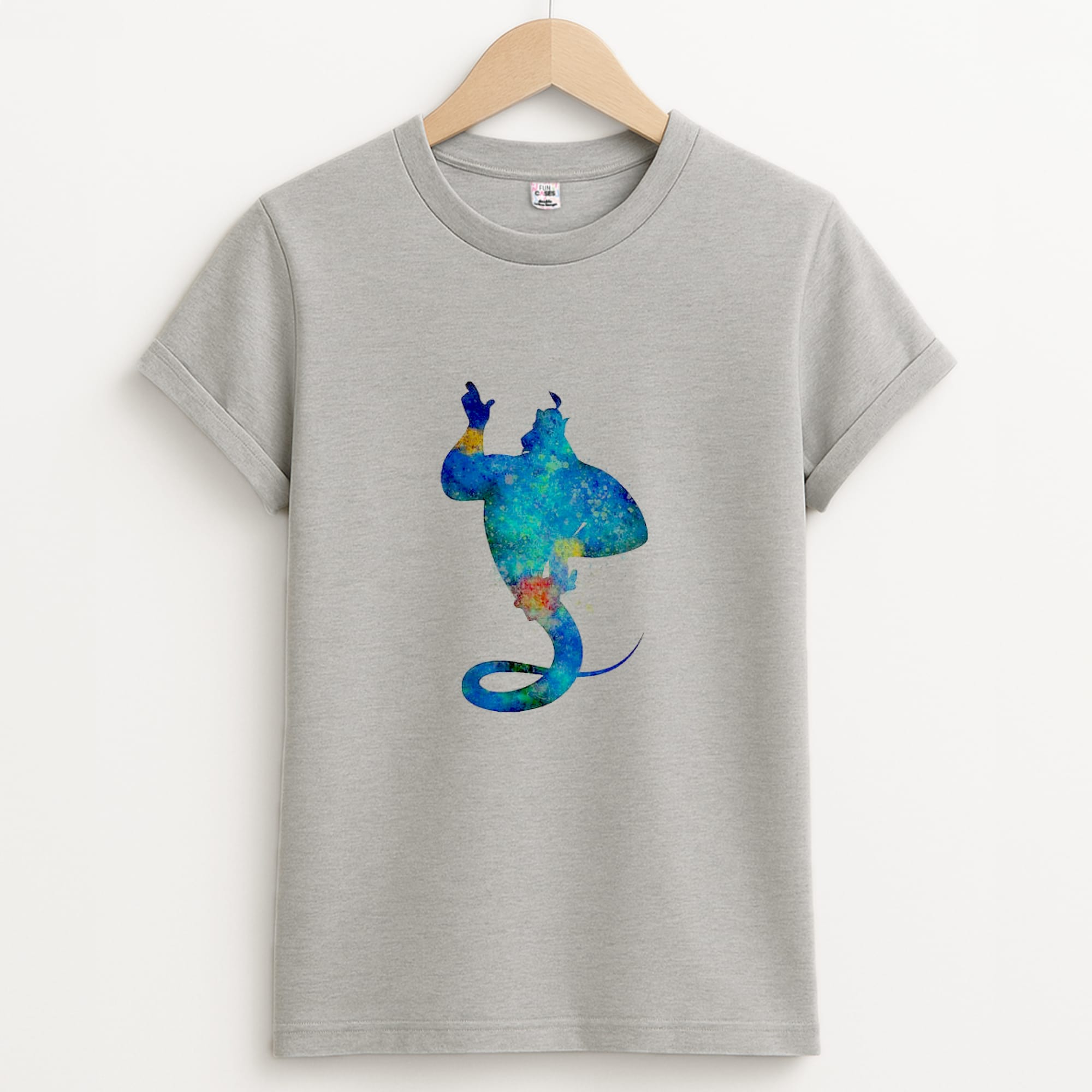 Watercolour Aladdin Fairytale Unisex Grey T-Shirt
