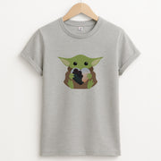 Baby Yoda - Personalised Couples T-Shirt 2